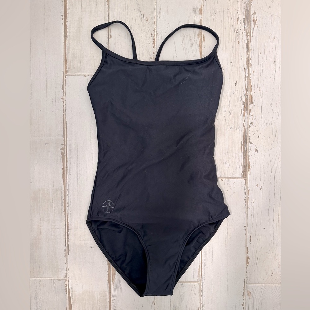 Wear Moi Black Leo Camisole style. Size M. Gentle V back. Gorgeous Thalia style.